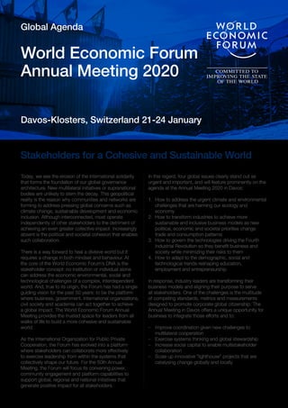 Davos World Economic Forum 2020 | PDF