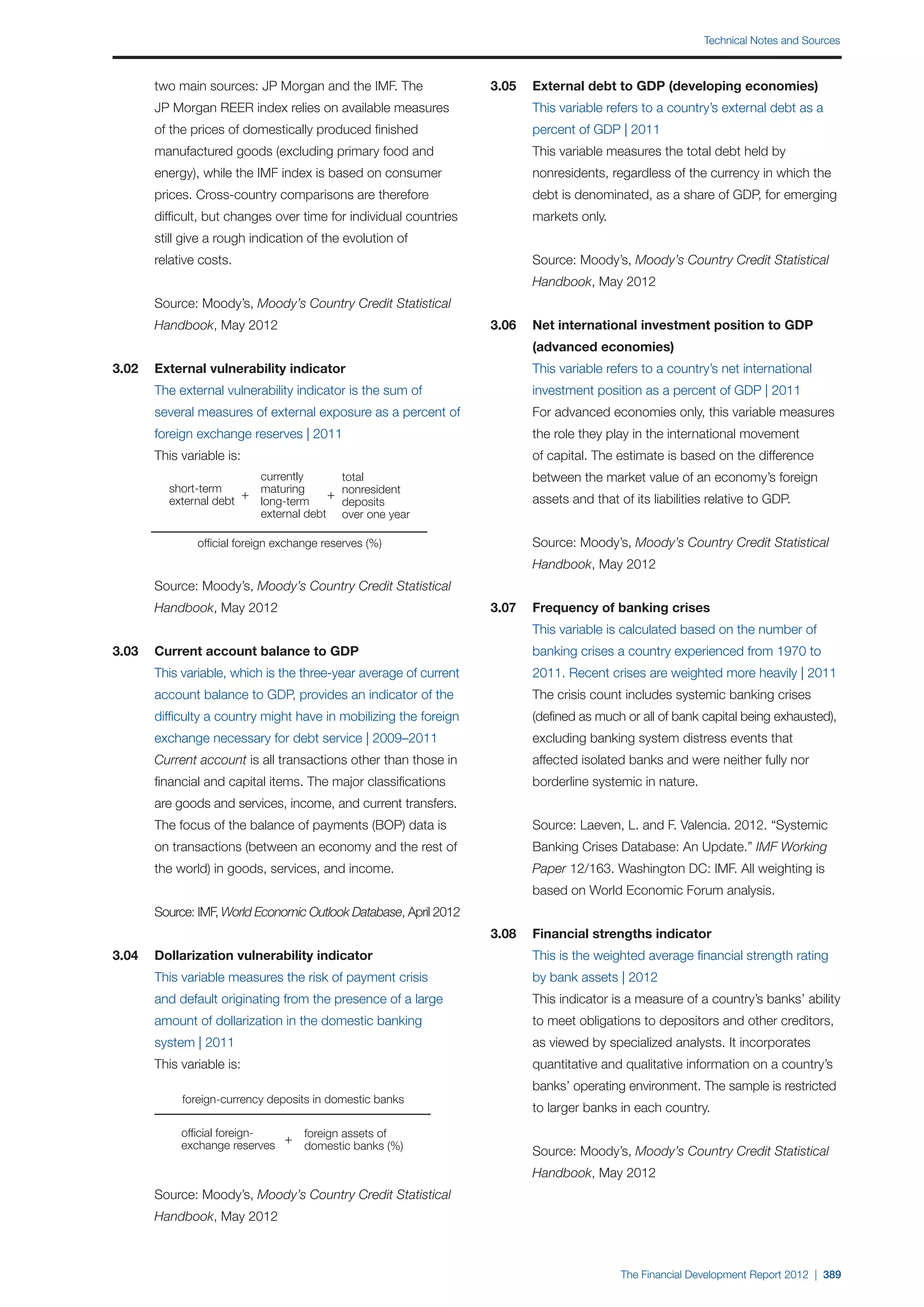  World Economic Forum,  'The Financial Development Report 2012'