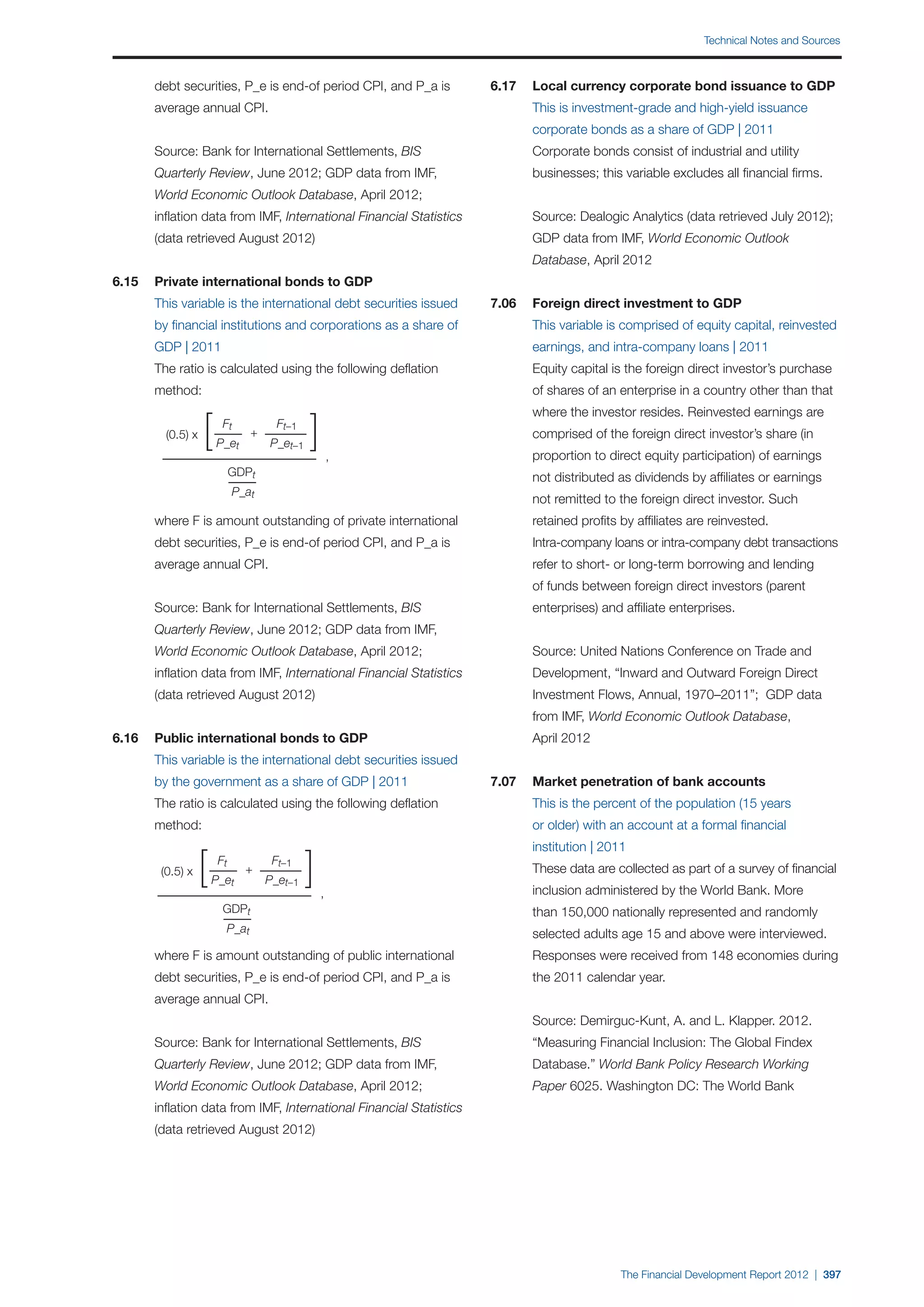  World Economic Forum,  'The Financial Development Report 2012'