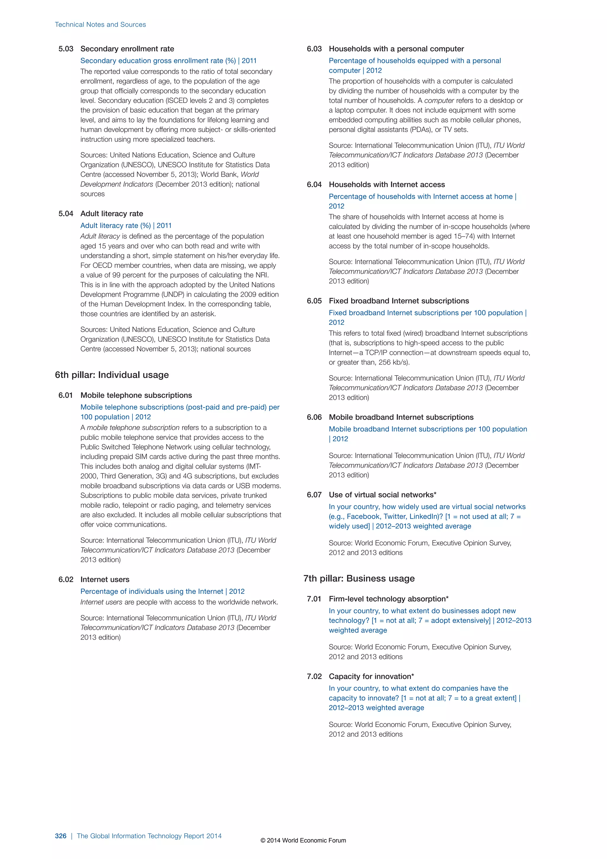 Wef global informationtechnology report 2014