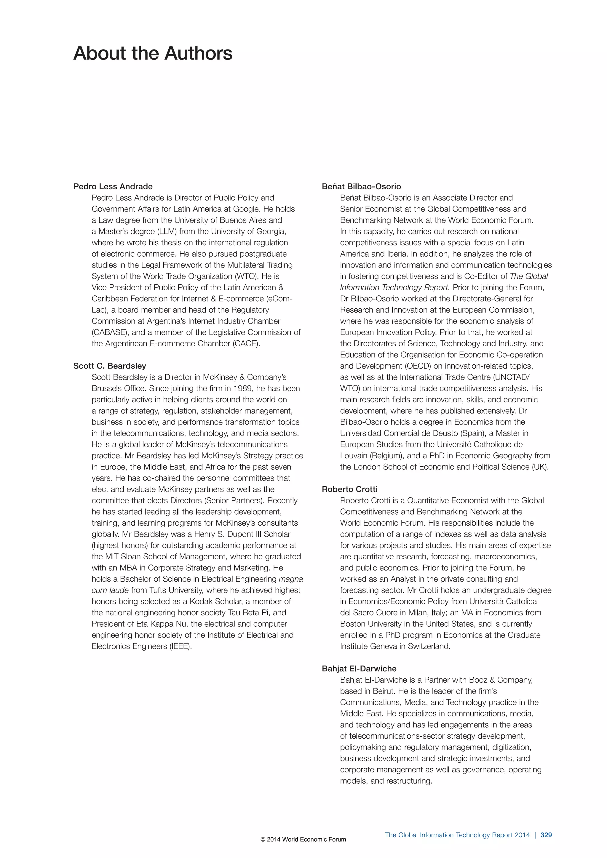 Wef global informationtechnology report 2014