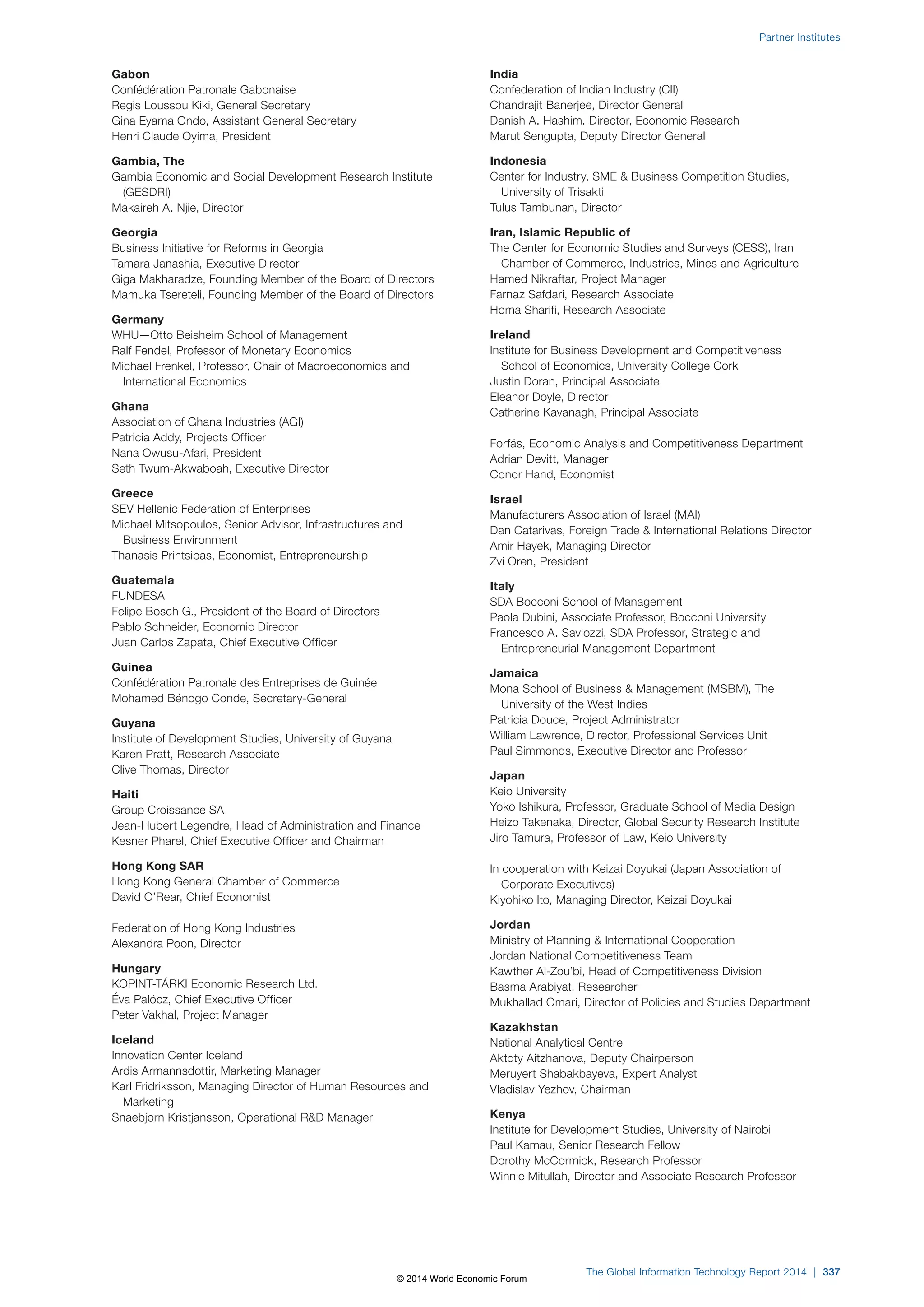 Wef global informationtechnology report 2014