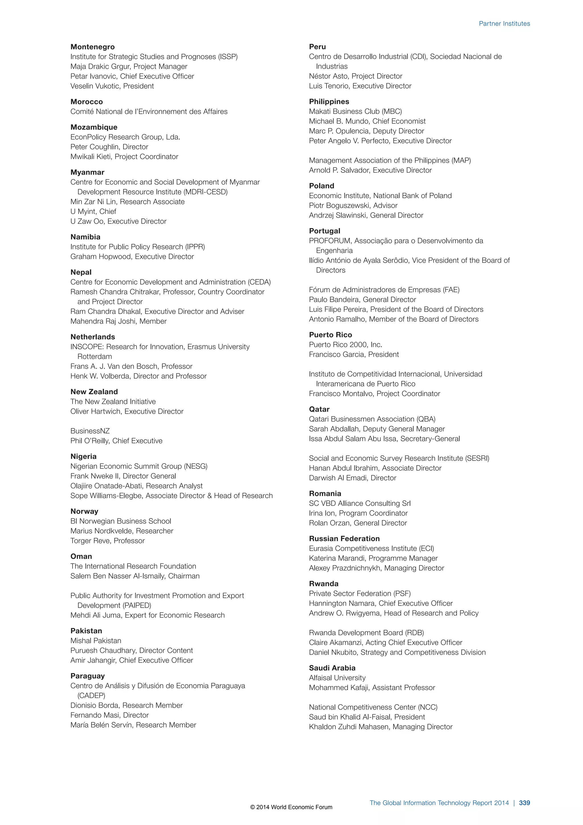 Wef global informationtechnology report 2014