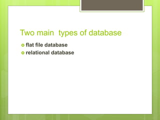 Building a-database | PPT
