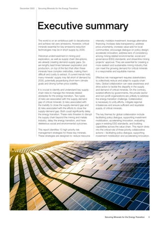 WEF Securing Minerals for the Energy Transition 2023 | PDF