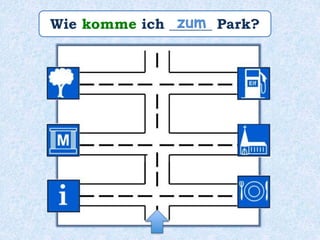 Wie komme ich ______ Park?zum
 