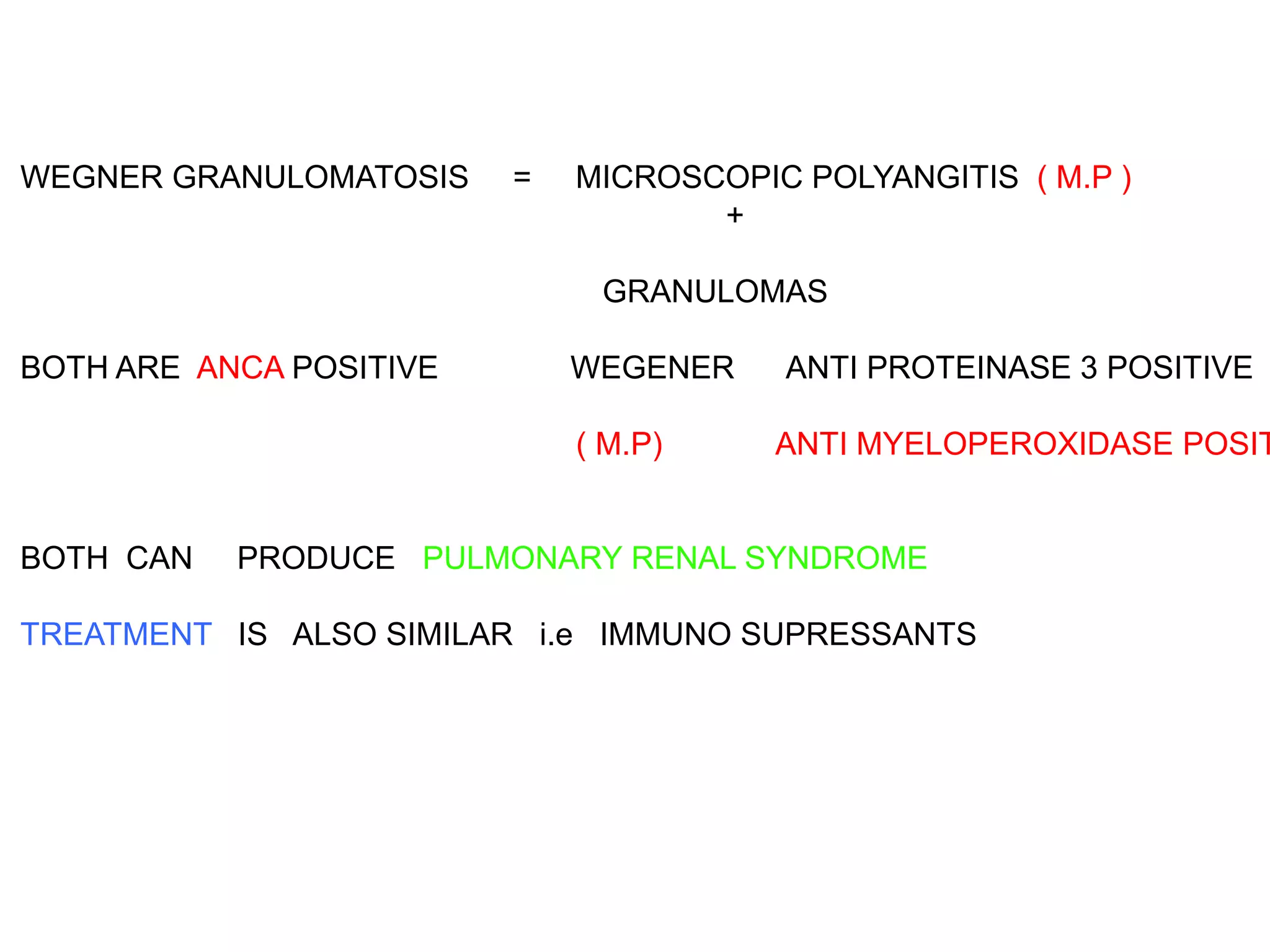 Wegener granulomatosis & microscopic polyangitis mathematical approach ...