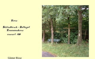 Kreuz
Schlinkbruch - Rattenpot
Prozessionskreuz
erneuert 1980

Günter Risse

 