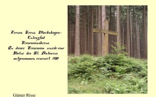 Freuen Kreuz, Markshagen–
Eulenpfad
Prozessionskreuz.
Zu dieser Prozession wurde eine
Statue des Hl. Antonius
mitgenommen, erneuert 1980

Günter Risse

 