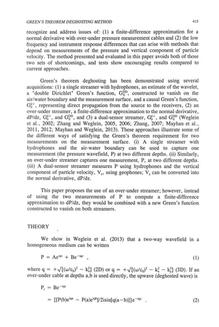 New Green's Theorem- Dr. Arthur Weglein