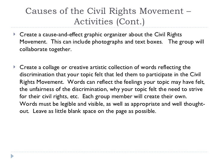 The Causes Of The Civil Rights Movement
