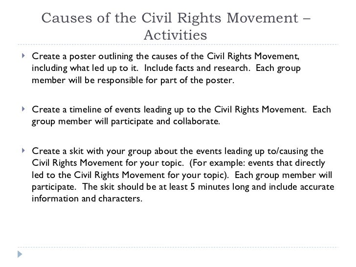 Civil Rights Movement Cause And Effect Chart