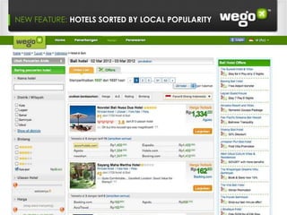 NEW FEATURE: HOTELS SORTED BY LOCAL POPULARITY
 