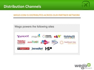 Distribution Channels
     WEGO.COM IS DISTRIBUTED ACROSS OUR PARTNER NETWORK
 