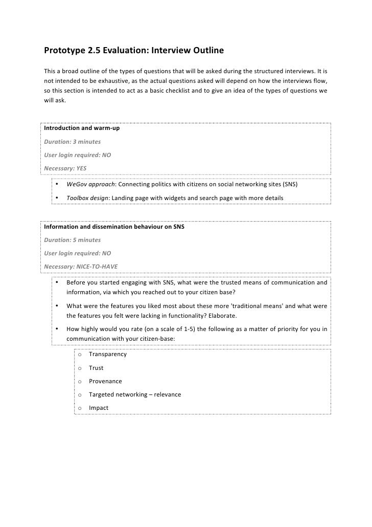 Wegov 2nd Evaluation 1st Interview
