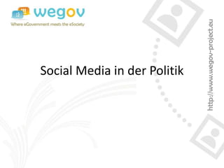 Social Media in der Politik
 