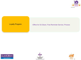 11The Chemists India Trusts TM
-Offers for Sr.Citizen, Free Reminder Service, ProcessLoyalty Program.
 