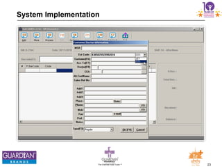 23The Chemists India Trusts TM
System Implementation
 