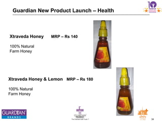 34The Chemists India Trusts TM
Guardian New Product Launch – Health
Xtraveda Honey MRP – Rs 140
100% Natural
Farm Honey
Xtraveda Honey & Lemon MRP – Rs 180
100% Natural
Farm Honey
 
