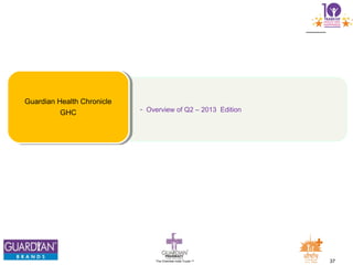 37The Chemists India Trusts TM
- Overview of Q2 – 2013 Edition
Guardian Health Chronicle
GHC
 