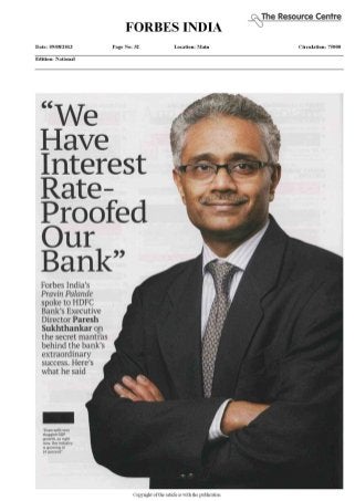 We have Interest Rate Proofed our Bank, Interview of our Executive Director Paresh Sukthankar