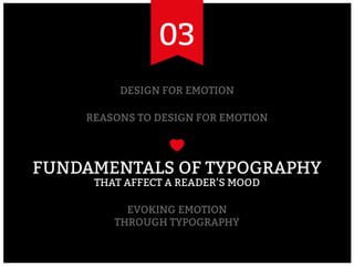 Typography Examples Emotion We heart it! Evoking emotion through typography | PDF