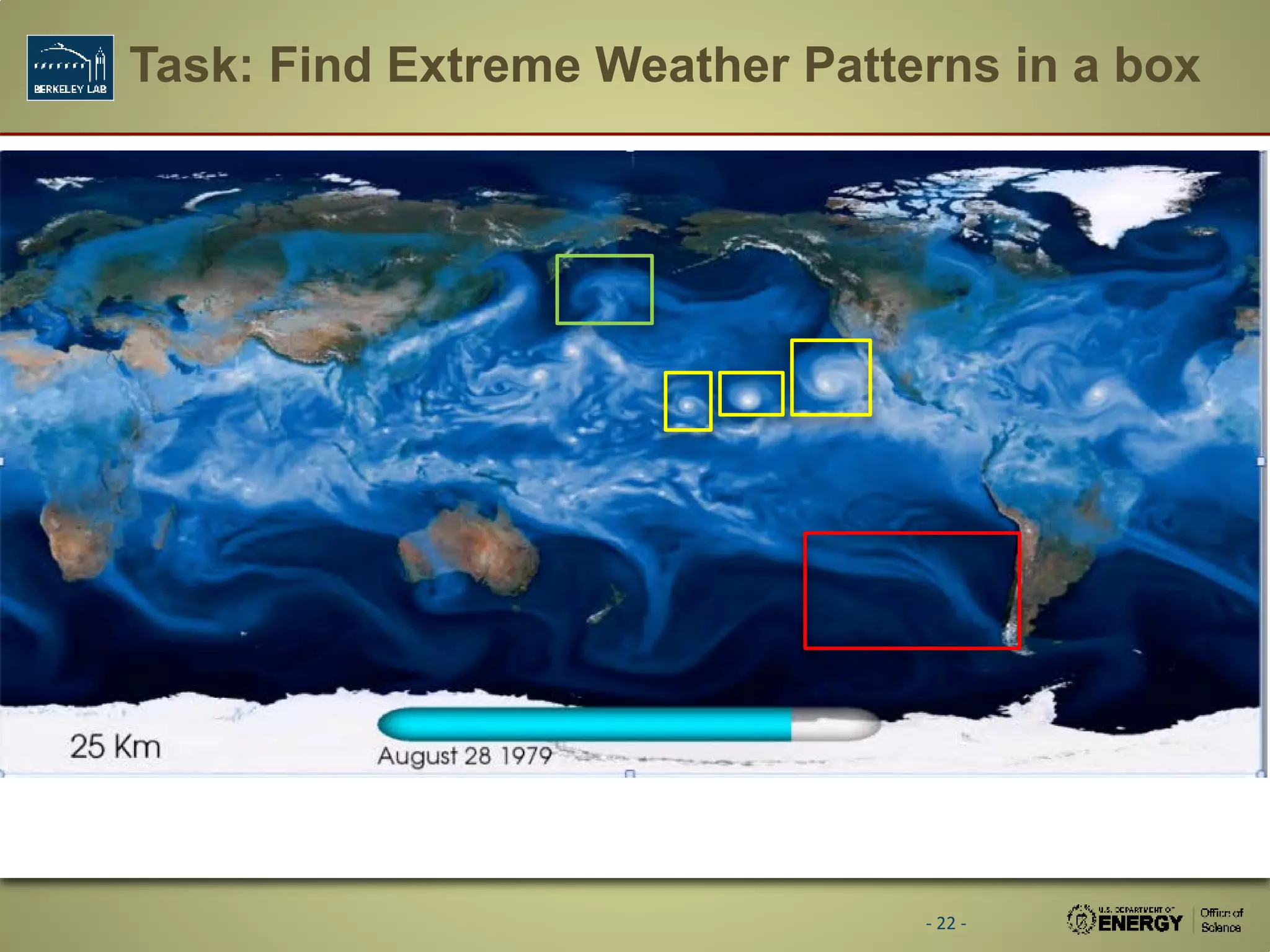 - 22 -
Task: Find Extreme Weather Patterns in a box
 