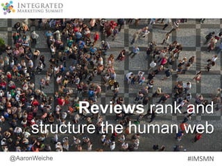 #IMSMN@AaronWeiche
Reviews rank and
structure the human web
 