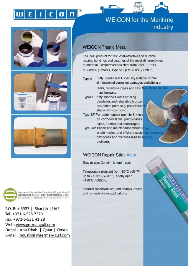 Weicon Marine Adhesives Sealants