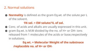 Weighing and preparation of solution of different strength and their ...