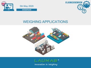 WEIGHING APPLICATIONS
5th May 2020
 