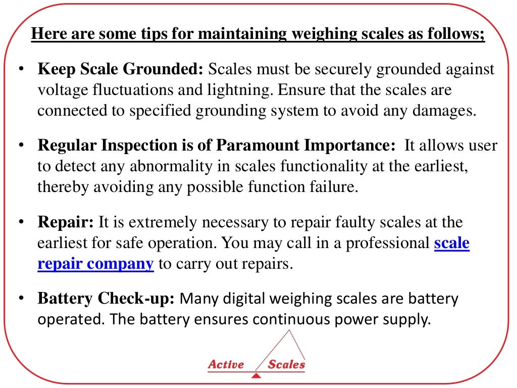 Weighing Scale Maintenance Tips