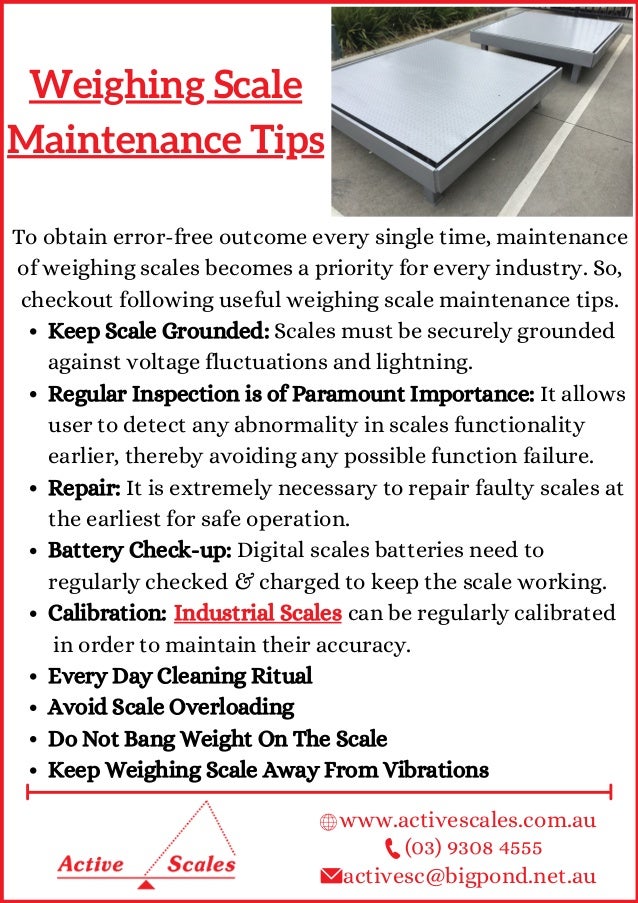 Weighing Scale Maintenance Tips