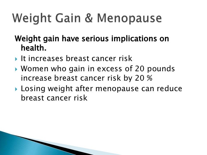 Weight Gain & Menopause