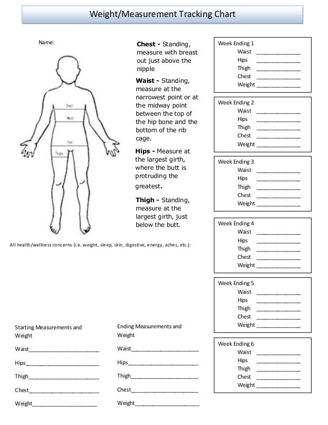 weight tracking chart