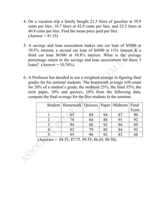 Weighted arithmetic mean | PDF