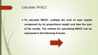 Weighted average cost of capital | PPTX