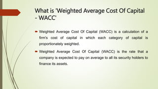 Weighted average cost of capital