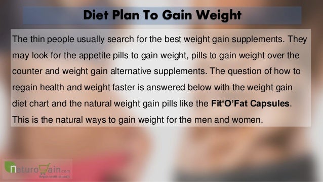 Dietitian Chart For Weight Gain