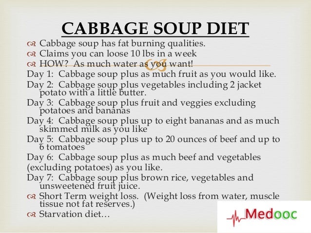cabbage soup diet recipe 7 day plan york
