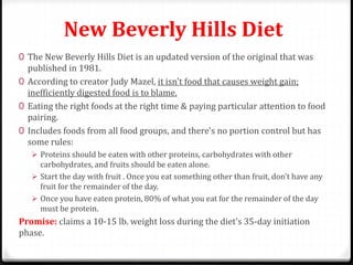 beverly hills diet meal plan