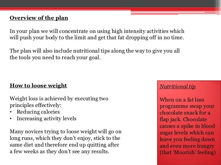 weight loss sample