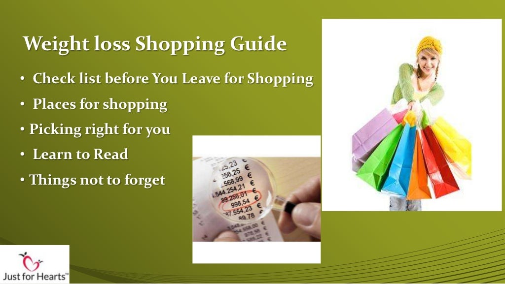 Weight loss shopping list