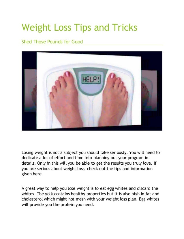 Weight loss tips and tricks
