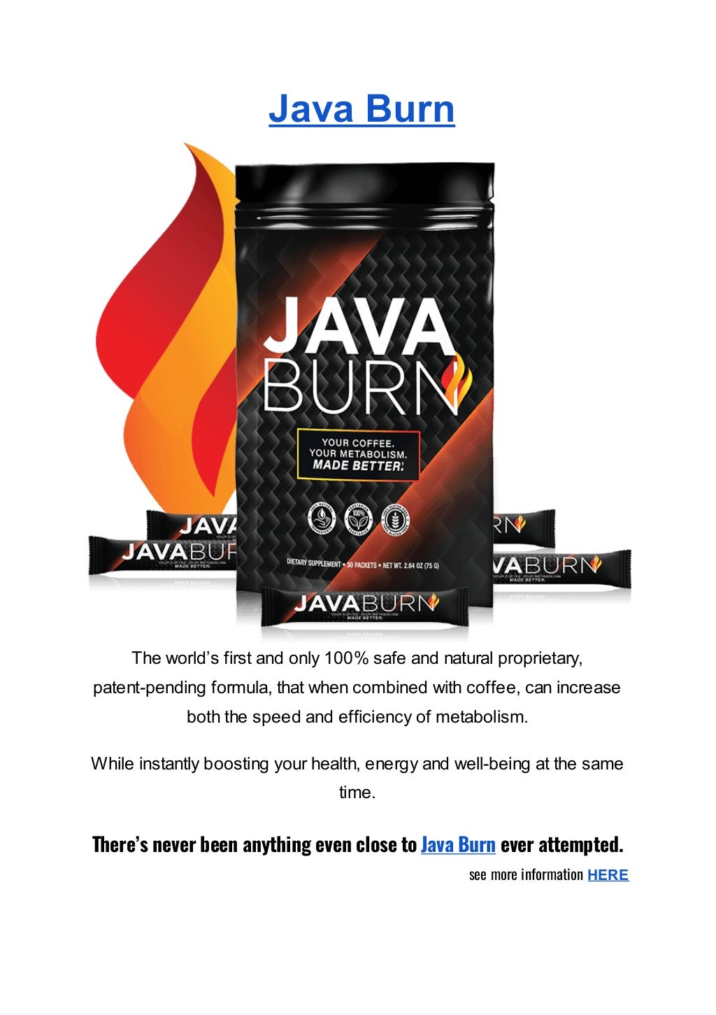 Weight loss with java burn
