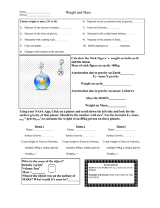 Weight mass ws1