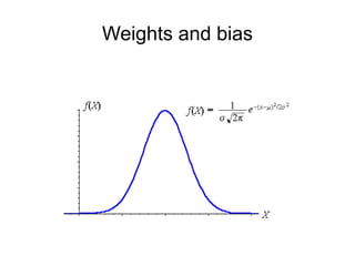 Weights and bias
 