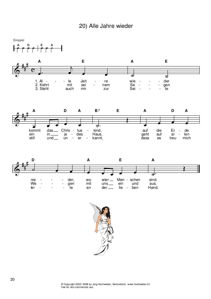 Alle Jahre Wieder Chords Alle Jahre Wieder Chords