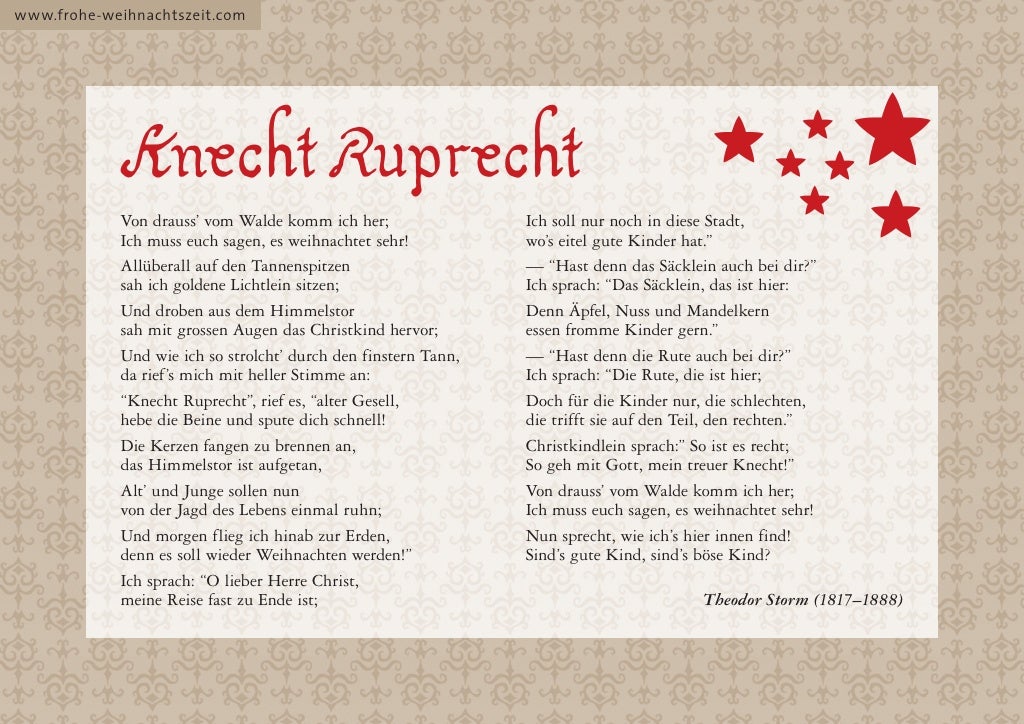 Klassische Weihnachtsgedichte