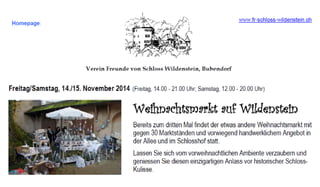 Weihnachtsmarkt auf Schloss Wildenstein